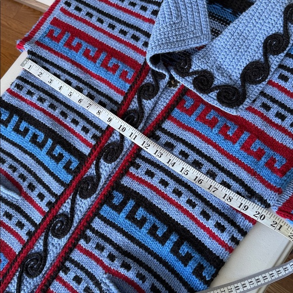 Hand-Knit Kimono Style Long Sweater Jacket Cardigan - Picture 13 of 17